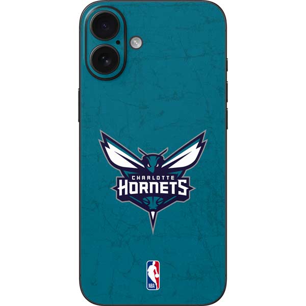 NBA Charlotte Hornets Distressed iPhone 16 Plus Skin