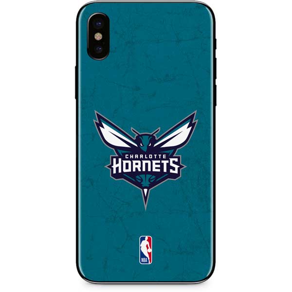 NBA Charlotte Hornets Distressed iPhone XS Skin