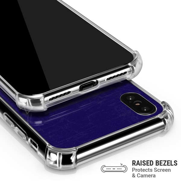 NBA Charlotte Hornets Distressed-Purple iPhone X/XS Clear Case