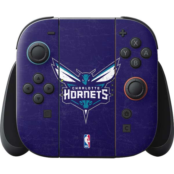 NBA Charlotte Hornets Distressed-Purple Nintendo Skins