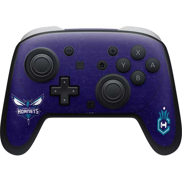 NBA Charlotte Hornets Distressed-Purple Nintendo Skins