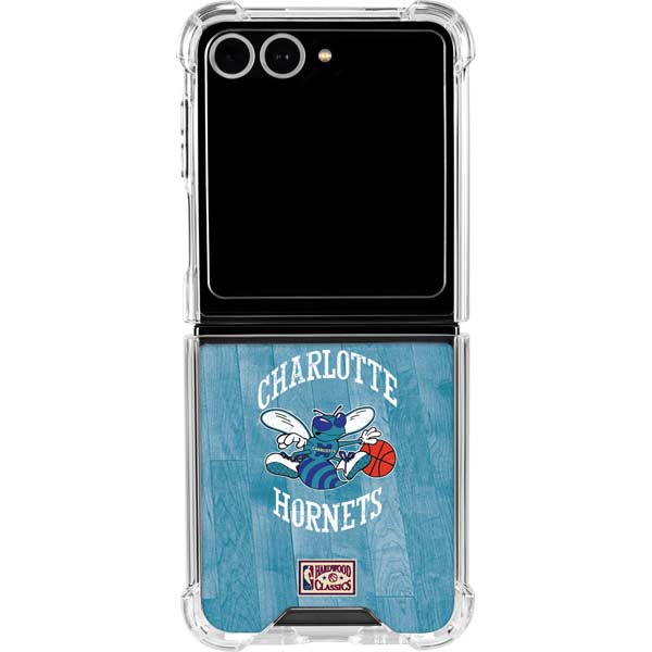 NBA Charlotte Hornets Hardwood Classics Galaxy Z Flip7 Clear Case