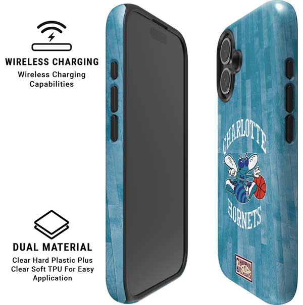 NBA Charlotte Hornets Hardwood Classics iPhone 16 Magsafe Impact Case