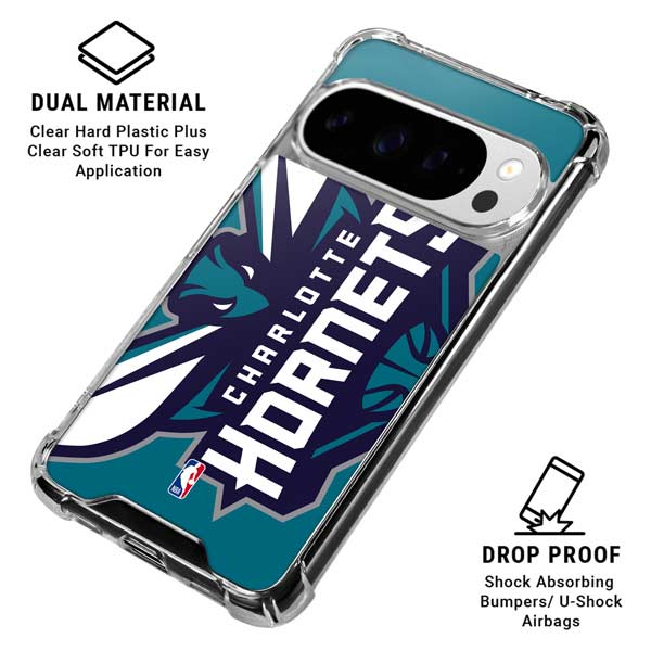 NBA Charlotte Hornets Large Logo Google Pixel 10 Pro XL Clear Case