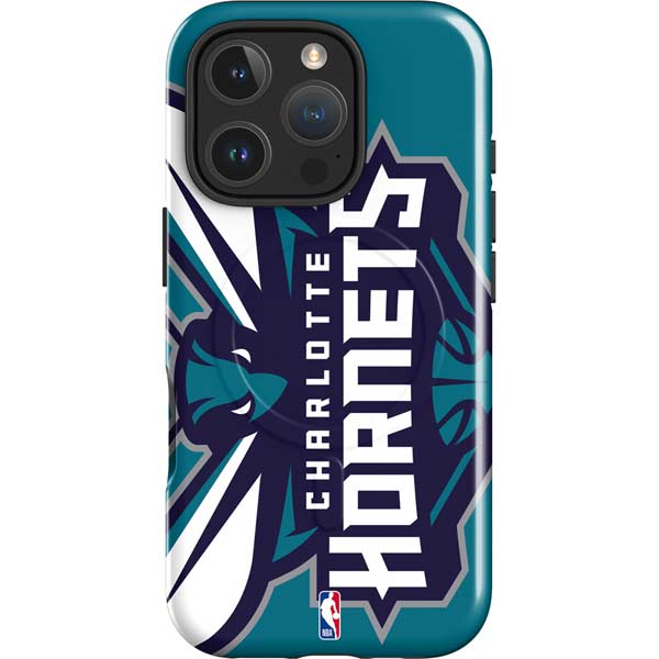 NBA Charlotte Hornets Large Logo iPhone 16 Pro Magsafe Impact Case