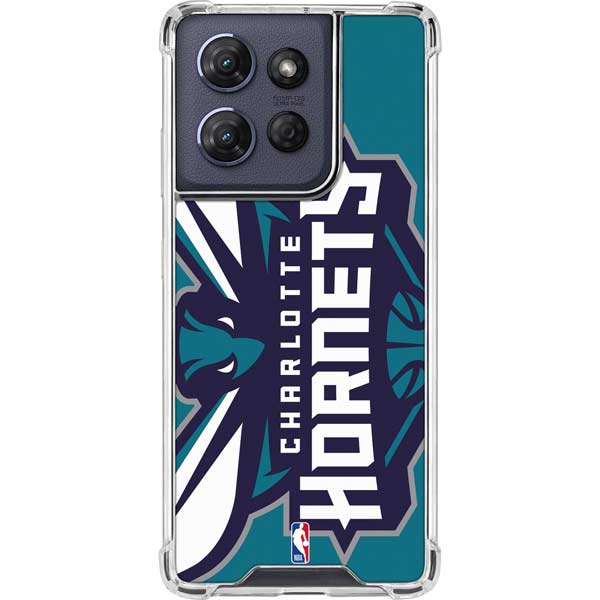 NBA Charlotte Hornets Large Logo Moto G 5G (2025) Clear Case