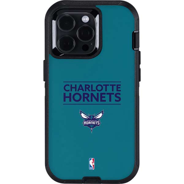 NBA Charlotte Hornets Standard - Blue Otterbox Defender iPhone Skin