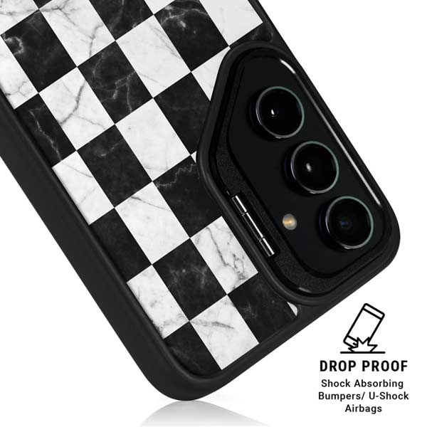 Checkered Marble Galaxy S26 Ultra Kickstand Case
