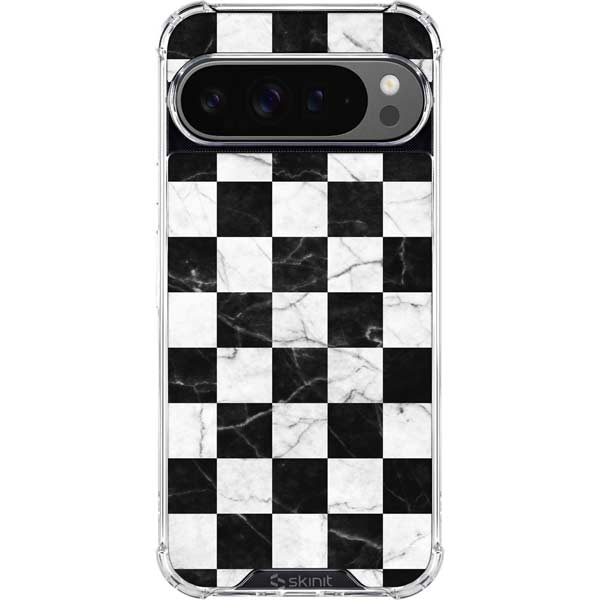 Checkered Marble Google Pixel 10 Pro XL Clear Case