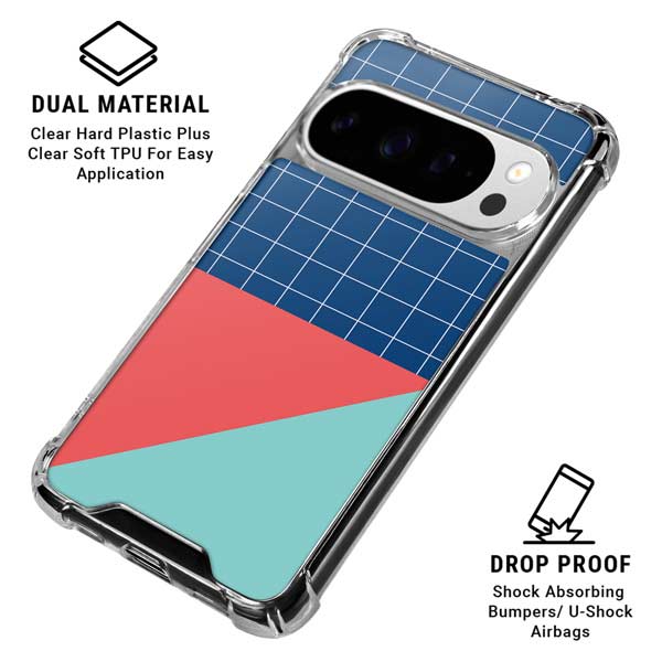 Checkered Split Google Pixel 10 Pro XL Clear Case