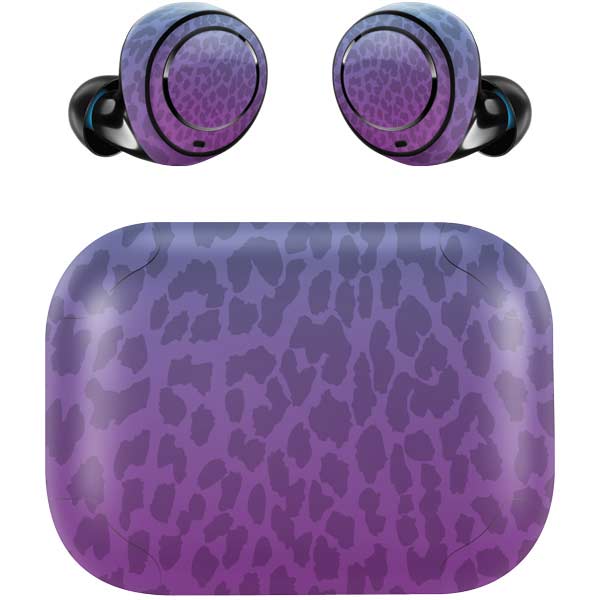 Cheetah Print Purple and Blue Amazon Echo Buds Skin