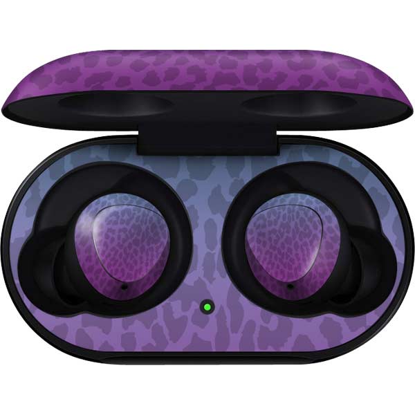 Cheetah Print Purple and Blue Galaxy Buds Skin