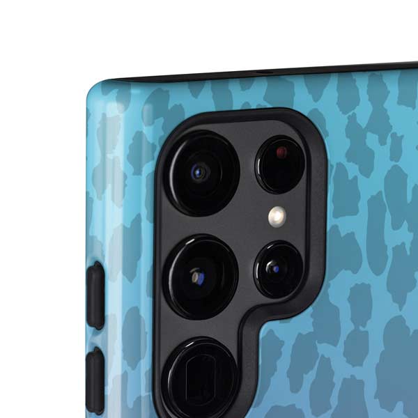 Cheetah Print Purple and Blue Galaxy S25 Ultra Impact Case