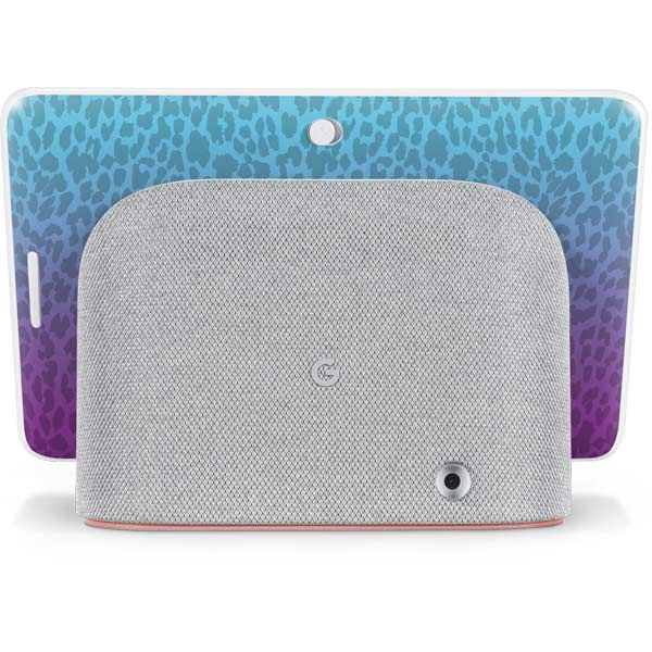 Cheetah Print Purple and Blue Google Home Hub Skin