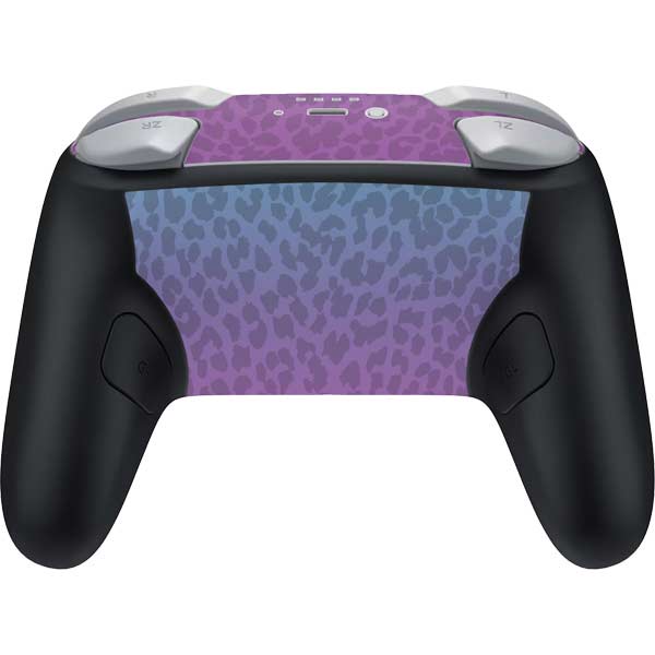 Cheetah Print Purple and Blue Nintendo Switch 2 (2025) Pro Controller Skin