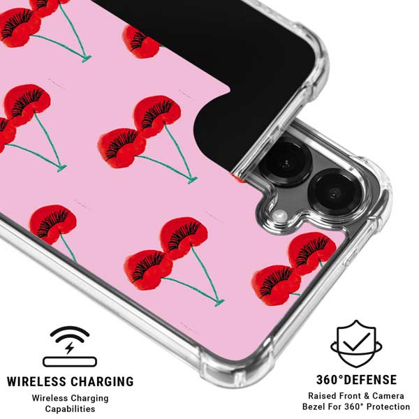 Bouffants and Broken Hearts Cherry Lash Galaxy S26 Plus Clear Case