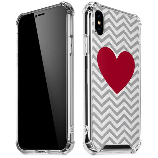 Chevron Heart iPhone X/XS Clear Case