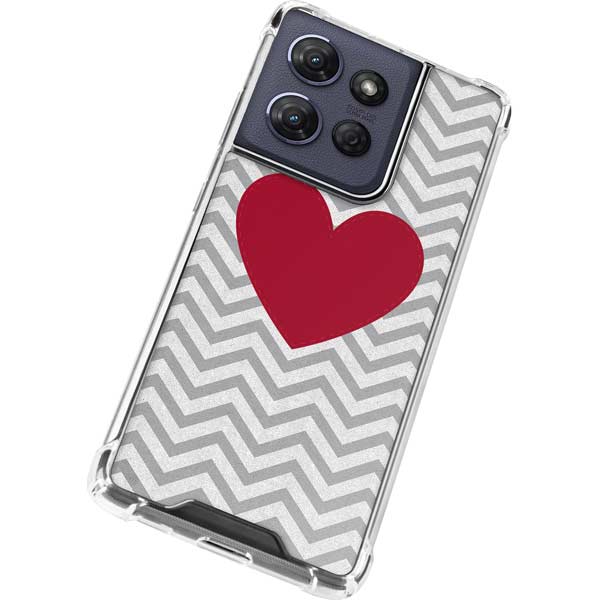 Chevron Heart Moto G 5G (2025) Clear Case