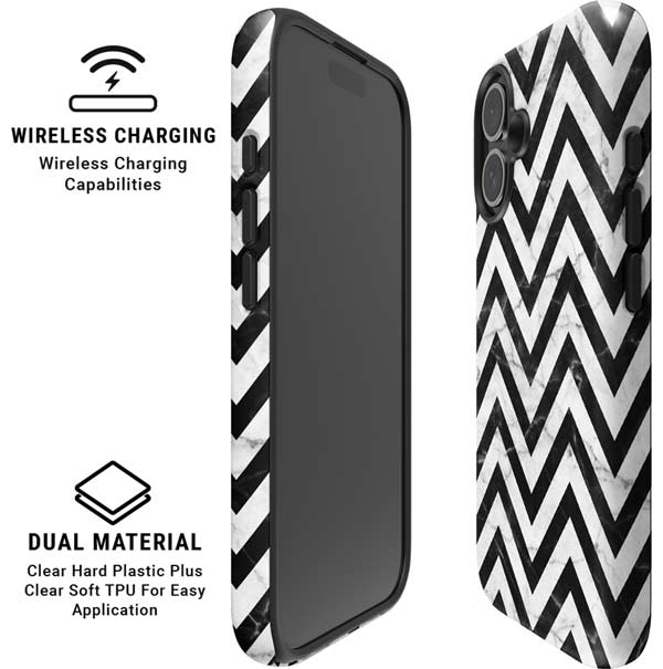 Chevron Marble iPhone 16 Magsafe Impact Case
