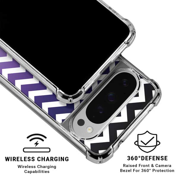 Chevron Purple Ombre Google Pixel 10 Pro Clear Case