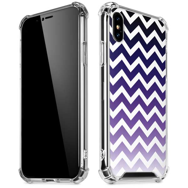 Chevron Purple Ombre iPhone X/XS Clear Case