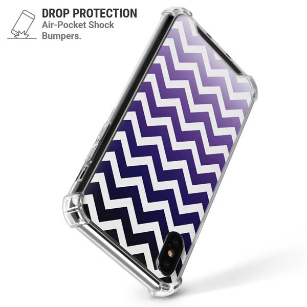 Chevron Purple Ombre iPhone X/XS Clear Case