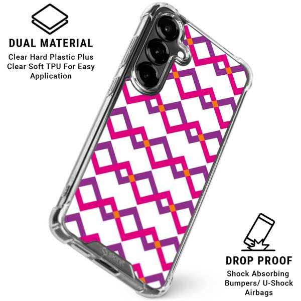 Chevron White Out Galaxy S26 Plus Clear Case