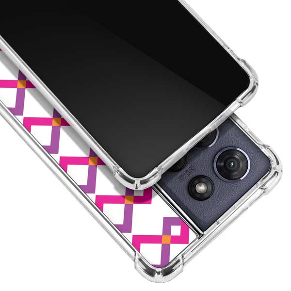 Chevron White Out Moto G Play 5G (2025) Clear Case