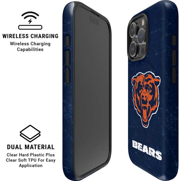 NFL Chicago Bears - Alternate Distressed iPhone 16 Pro Max Magsafe Impact Case