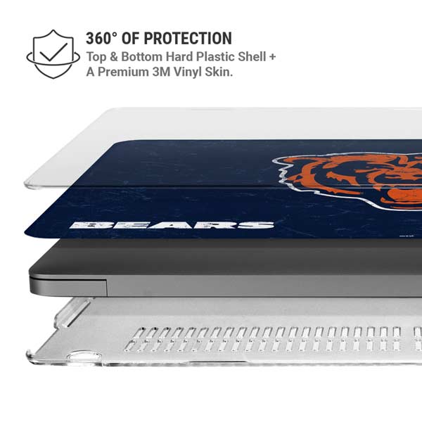 NFL Chicago Bears - Alternate Distressed MacBook Pro 14in (2021-24) Case plus Skin