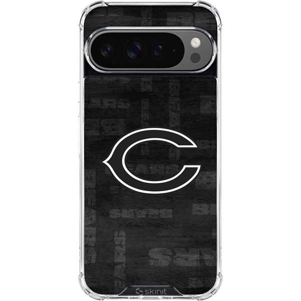 NFL Chicago Bears Black & White Google Pixel 10 Pro XL Clear Case