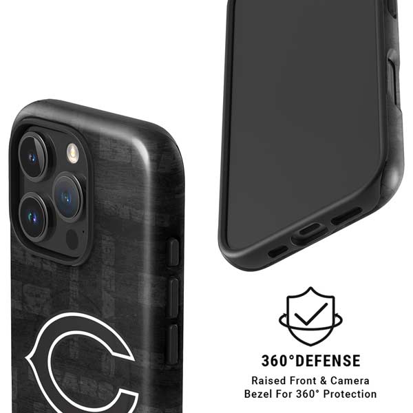 NFL Chicago Bears Black & White iPhone 16 Pro Magsafe Impact Case