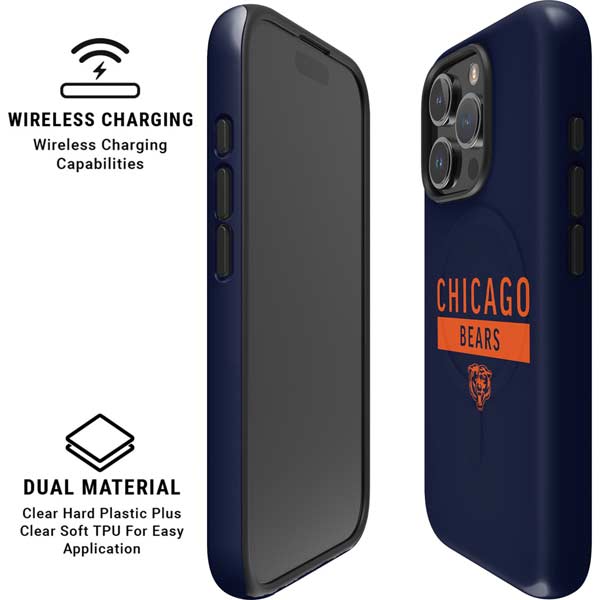 NFL Chicago Bears Blue Performance Series iPhone 16 Pro Max Magsafe Impact Case