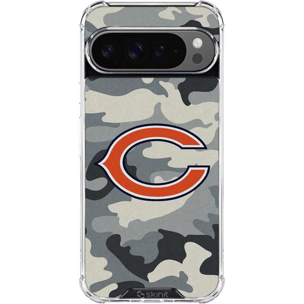 NFL Chicago Bears Camo Google Pixel 10 Pro Clear Case