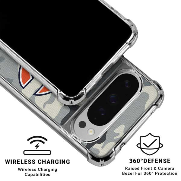 NFL Chicago Bears Camo Google Pixel 10 Pro Clear Case