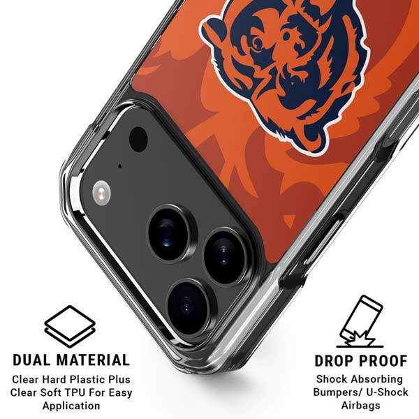 NFL Chicago Bears Double Vision iPhone 17 Pro Clear Case