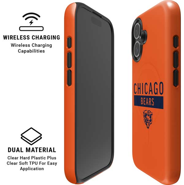 NFL Chicago Bears Orange Performance Series iPhone 16 Plus Magsafe Impact Case