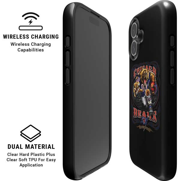 Liquid Blue NFL Chicago Bears Running Back iPhone 16 Magsafe Impact Case