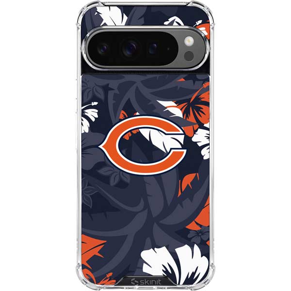 NFL Chicago Bears Tropical Print Google Pixel 10 Pro Clear Case
