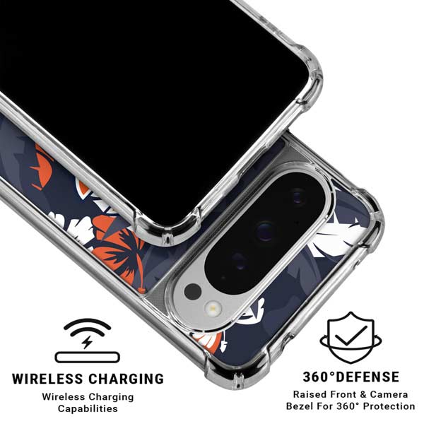 NFL Chicago Bears Tropical Print Google Pixel 10 Pro Clear Case