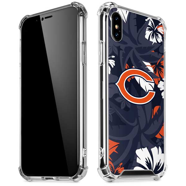 NFL Chicago Bears Tropical Print iPhone X/XS Clear Case