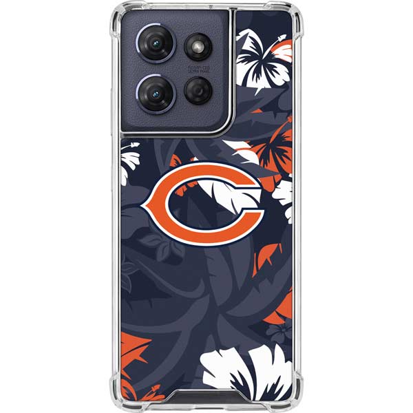 NFL Chicago Bears Tropical Print Moto G Play 5G (2025) Clear Case