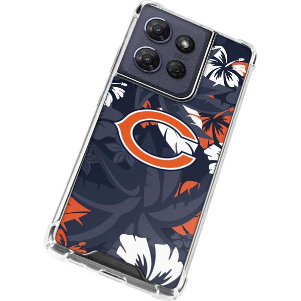 NFL Chicago Bears Tropical Print Moto G Play 5G (2025) Clear Case
