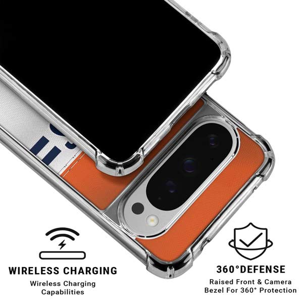 NFL Chicago Bears White Striped Google Pixel 10 Pro Clear Case