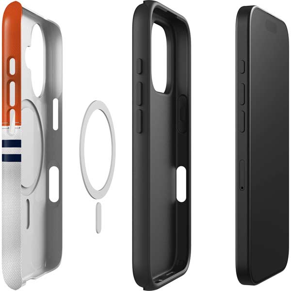 NFL Chicago Bears White Striped iPhone 16 Plus Magsafe Impact Case