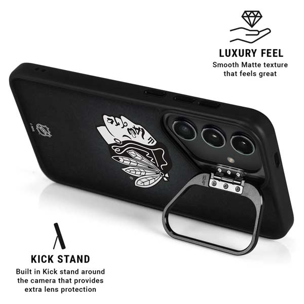 NHL Chicago Blackhawks Black Background Galaxy S26 Kickstand Case