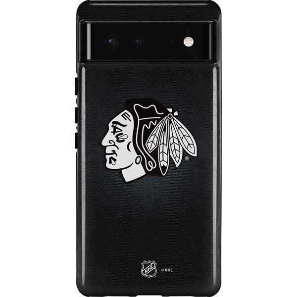 NHL Chicago Blackhawks Black Background Pixel Cases