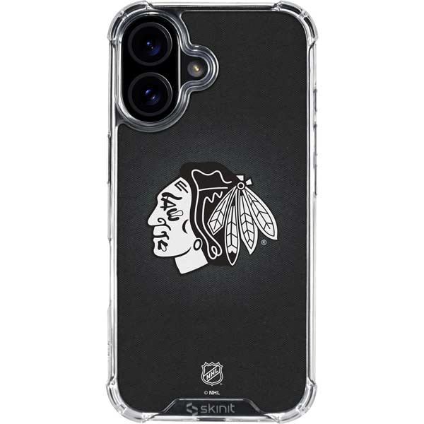 NHL Chicago Blackhawks Black Background iPhone 17 Clear Case