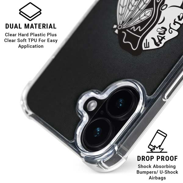 NHL Chicago Blackhawks Black Background iPhone 17 Clear Case