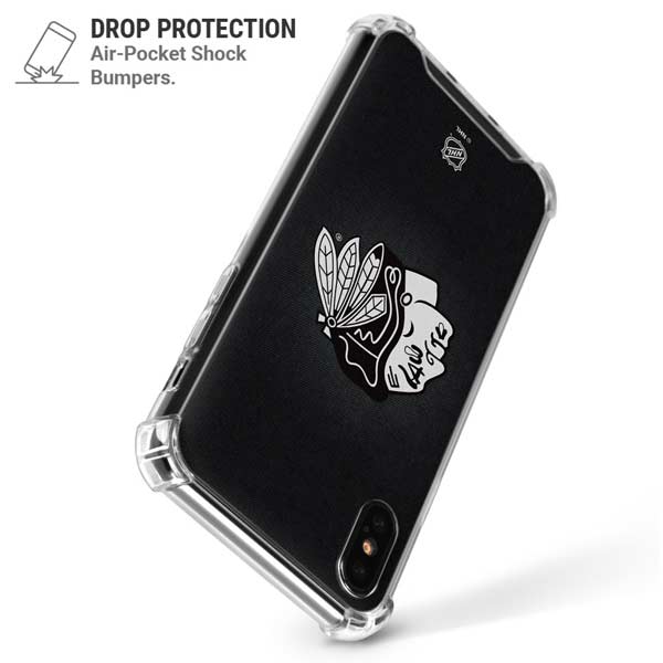 NHL Chicago Blackhawks Black Background iPhone X/XS Clear Case
